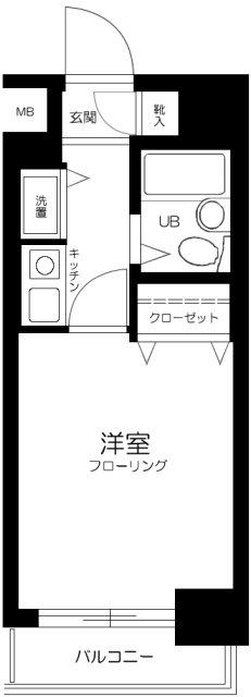 アドリーム千駄木(1K/4階)の間取り写真