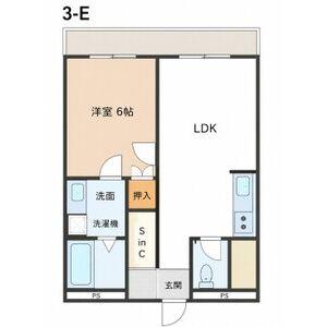 エリーゼの森(1LDK/3階)の間取り写真
