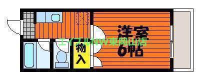 サンシャイン98(1K/4階)の間取り写真