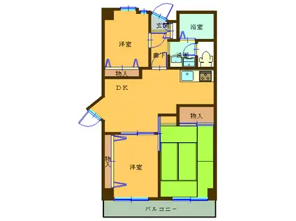 サントゥアーリオ小山(3DK/5階)の間取り写真