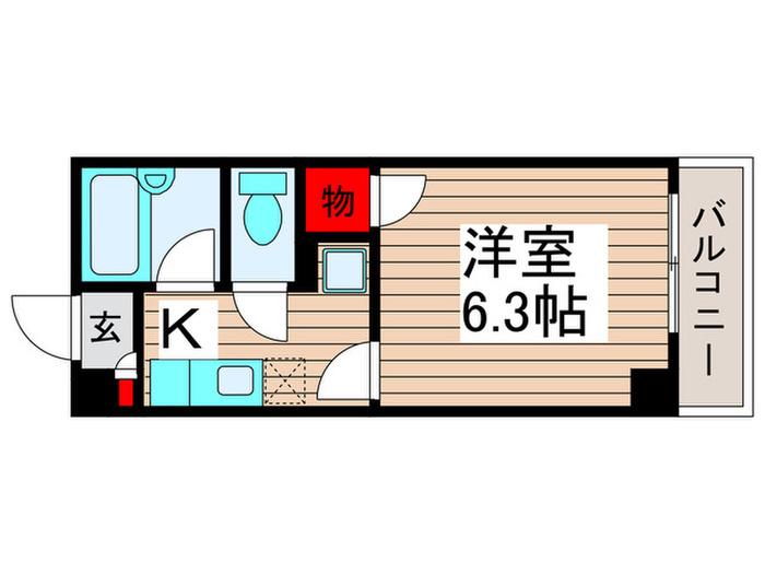 コーポ恵門(1K/1階)の間取り写真