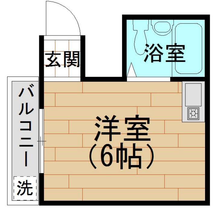 スリーフレンド天美(ワンルーム/4階)の間取り写真