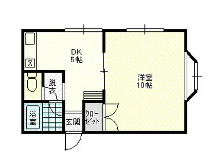 ふじハイツ(2DK/2階)の間取り写真