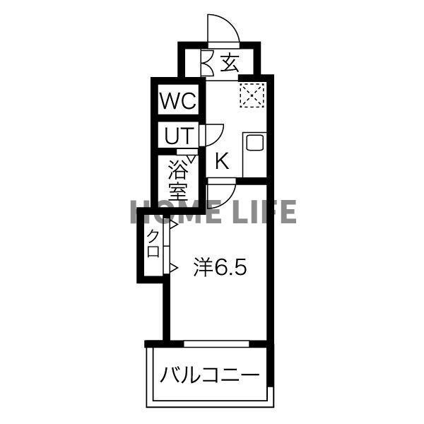 サムティ大阪CITY ウエスト(1K/2階)の間取り写真
