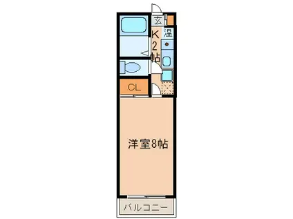 セレニールEXⅠ(1K/3階)の間取り写真