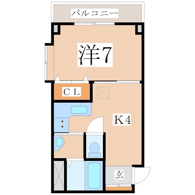 エスポワール21(1K/1階)の間取り写真