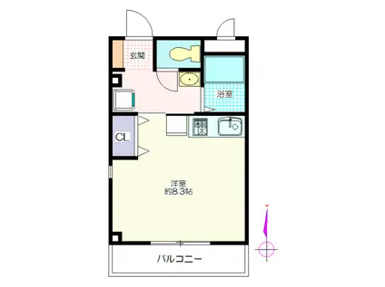 MSビル(ワンルーム/3階)の間取り写真