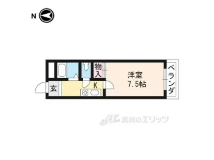 サンパール(1K/2階)の間取り写真