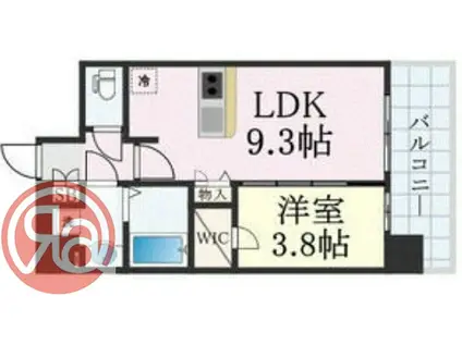 プレサンス難波デヴァンテ(1LDK/11階)の間取り写真