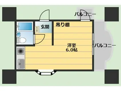 メゾンアベニュー(ワンルーム/3階)の間取り写真