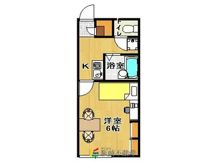 レオパレスYAMATOIII(1K/2階)の間取り写真