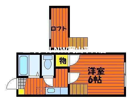 ACT18(1K/2階)の間取り写真