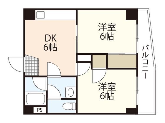 F-STYLE NAMIKI-DOHRI (2DK/7階)の間取り写真
