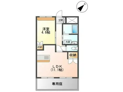 SKファミリア(1LDK/1階)の間取り写真