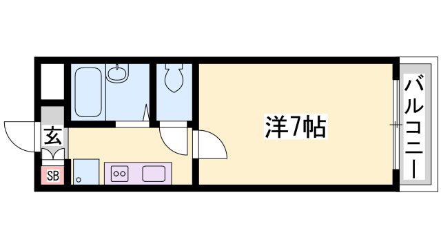 雅ガーデンハイツ(1K/2階)の間取り写真