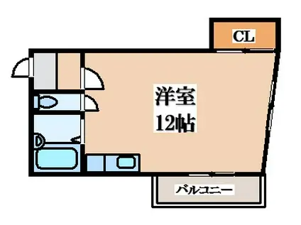 三河ハイツ(ワンルーム/2階)の間取り写真