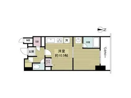 KDX堺筋本町レジデンス(ワンルーム/7階)の間取り写真