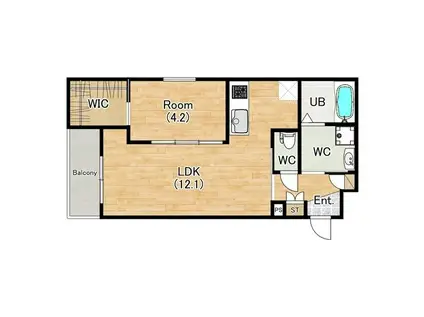 グレイス天野(1LDK/1階)の間取り写真