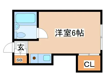 ハイツフジ(ワンルーム/1階)の間取り写真