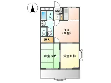 RESIDENCE ENFINITY M2(2DK/3階)の間取り写真