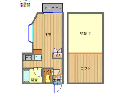 メゾンド江里町(ワンルーム/1階)の間取り写真