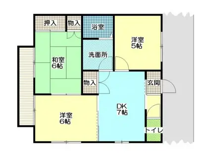 フレグランスM(3DK/1階)の間取り写真