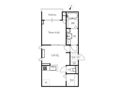 フォレストショア(1LDK/3階)の間取り写真