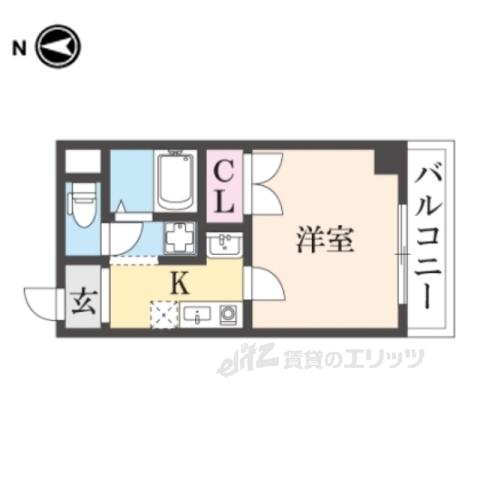 MY尼崎(1K/7階)の間取り写真