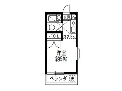 国立ドリーミィハウス(ワンルーム/1階)の間取り写真