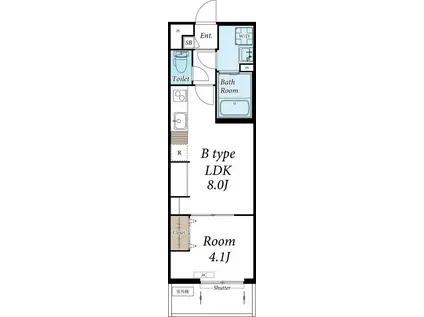 リブリ・相模大野IV(1LDK/1階)の間取り写真