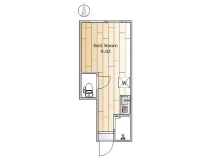 CIFA祐天寺(ワンルーム/1階)の間取り写真