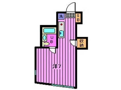 カーサ4416(ワンルーム/2階)の間取り写真