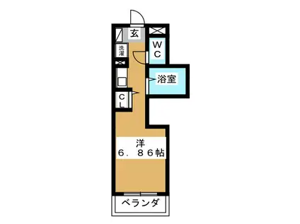 ESPERANCE(ワンルーム/4階)の間取り写真