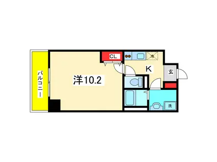 VALIS(1K/6階)の間取り写真