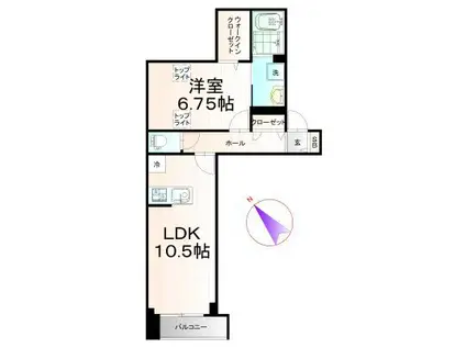 パークコート新浦安(1LDK/2階)の間取り写真