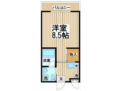 コンフォートヒルズ(1K/1階)の間取り写真