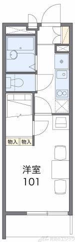 レオパレストルテュー(1K/3階)の間取り写真