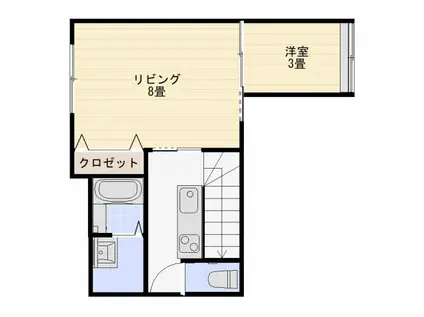 上本折128番館(1LDK/2階)の間取り写真