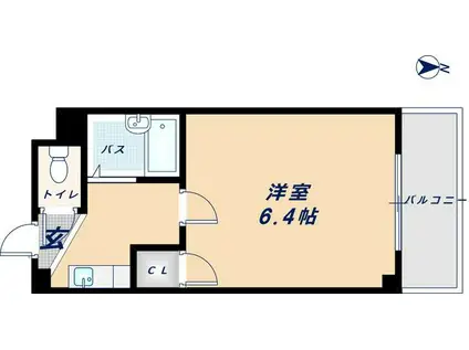 ラフォレスタ(1K/7階)の間取り写真