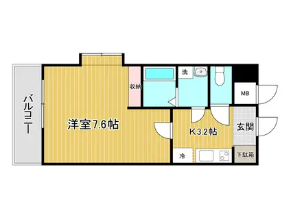 BIT.HUB(1K/2階)の間取り写真