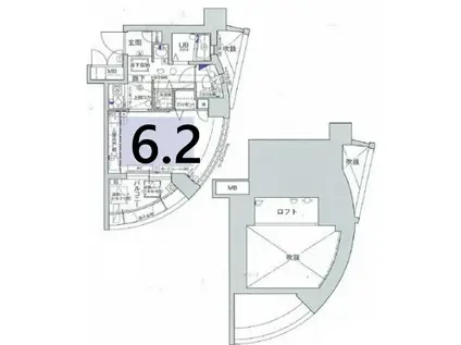 エステムコート新大阪IIIステーションプラザ(1K/2階)の間取り写真