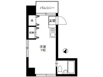 ラ・ルース国立(ワンルーム/4階)の間取り写真