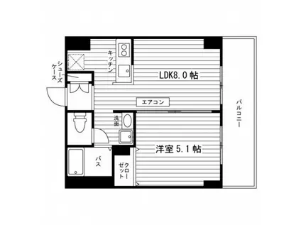 アークロイヤルN18(1LDK/4階)の間取り写真