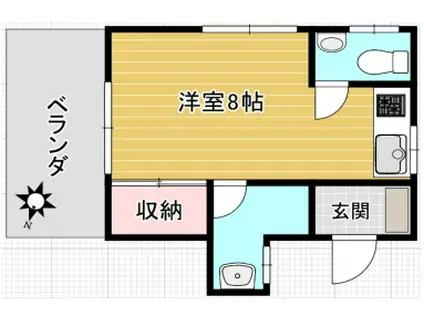 メゾンひがしまち(ワンルーム/4階)の間取り写真