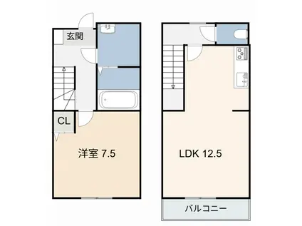 SEEDSON(1LDK/1階)の間取り写真