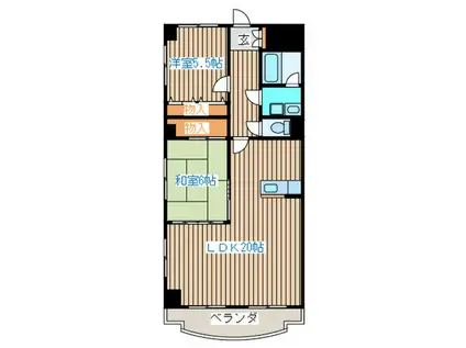 センチュリーヤマト(2LDK/2階)の間取り写真
