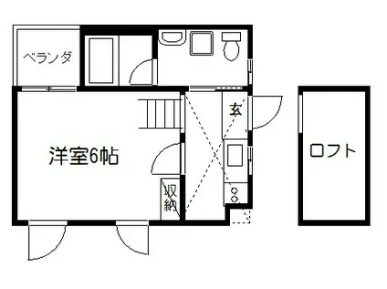 アストレア京都五辻町(1K/2階)の間取り写真