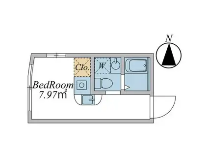 HJ PLACE YOYOGIUEHARA(ワンルーム/2階)の間取り写真