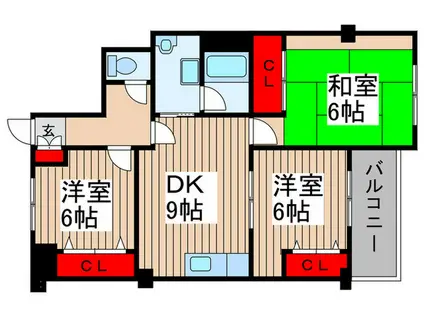 ベルメゾン(3DK/5階)の間取り写真