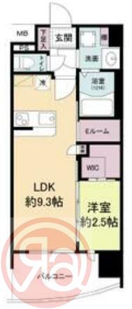 セレニテ難波グランデノール(1LDK/5階)の間取り写真